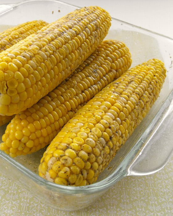 Microwaved Herbed Corn on the Cob