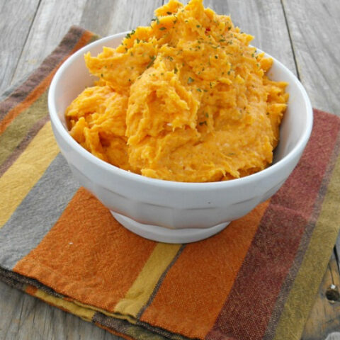 Cheddar Mashed Sweet Potatoes