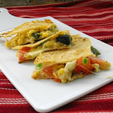 Corn, Tomato & Avocado Quesadillas