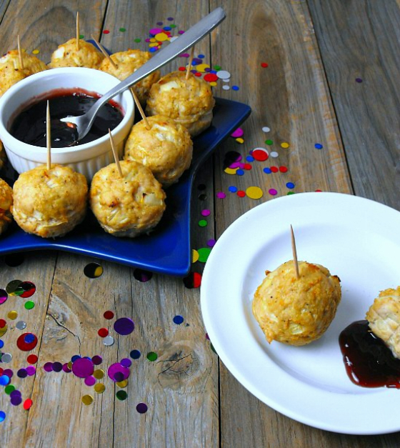 Turkey Meatballs with Blackberry Sauce