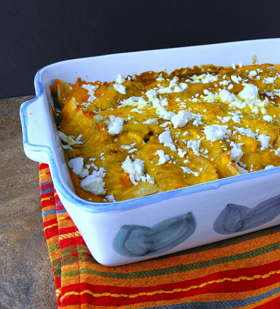 Beef Enchiladas with Red Chile Sauce