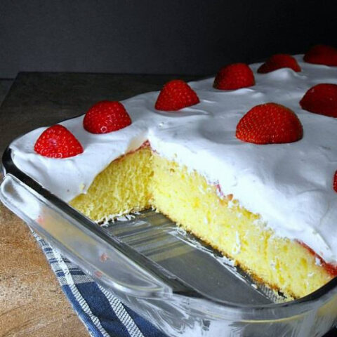 Fresh Strawberry Poke Cake