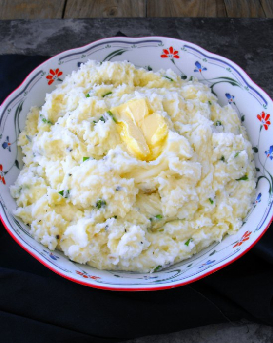 Mashed Potatoes and Turnip with Chives