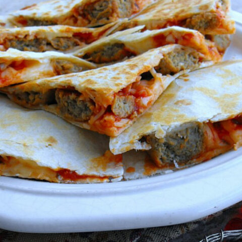 Meatball Quesadillas: an edible spaghetti western