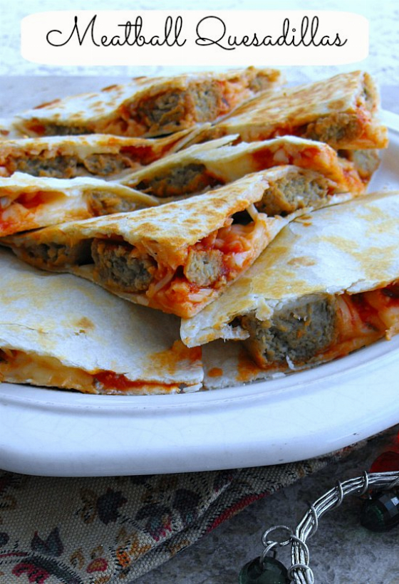 Meatball Quesadillas: an edible spaghetti western