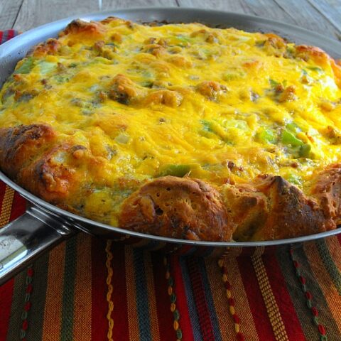 Cheesy Sausage Biscuit Skillet