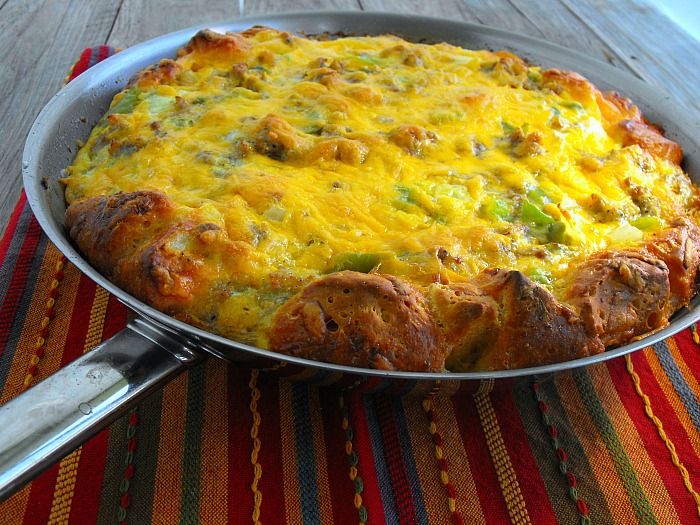 Cheesy Sausage Biscuit Skillet