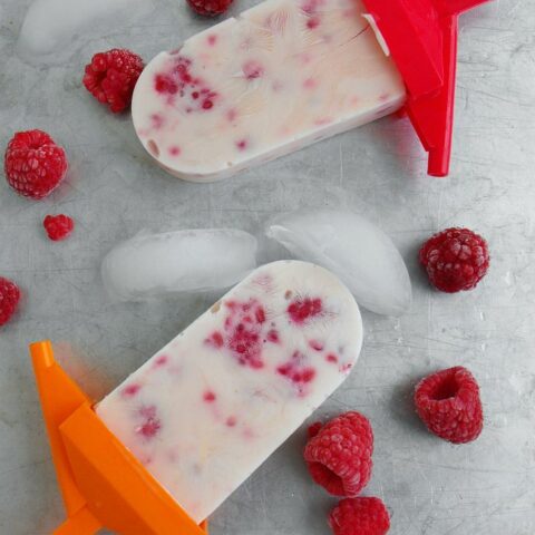 Honey Lemon Lime Raspberry Yogurt Pops