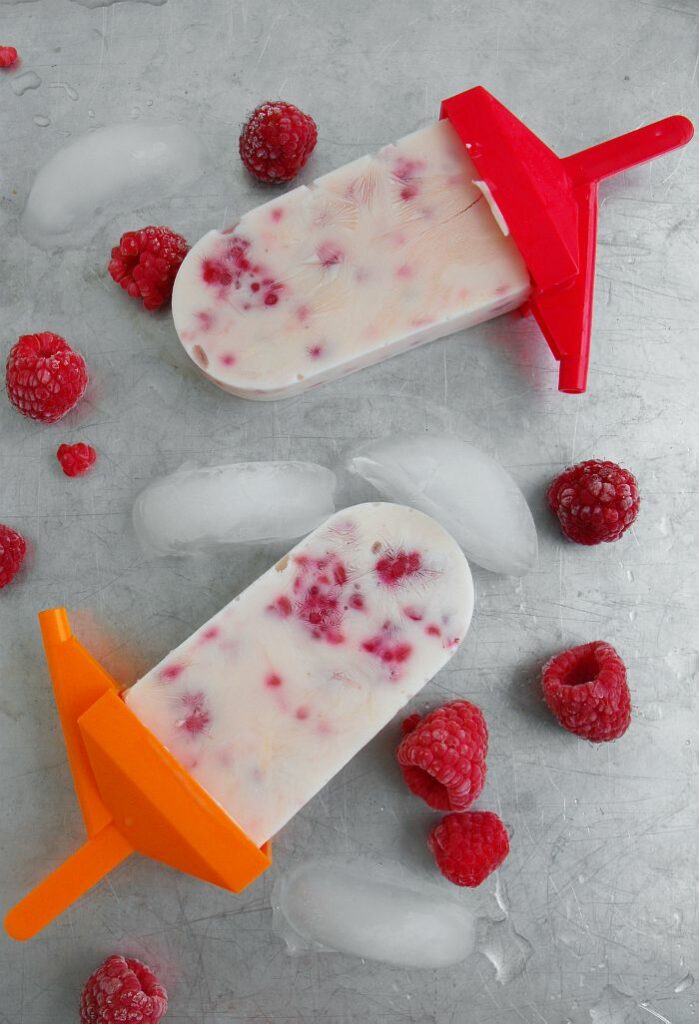 Honey Lemon Lime Raspberry Yogurt Pops