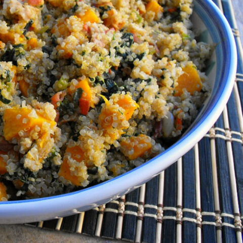 Sweet Potato Bacon Quinoa Skillet Dinner