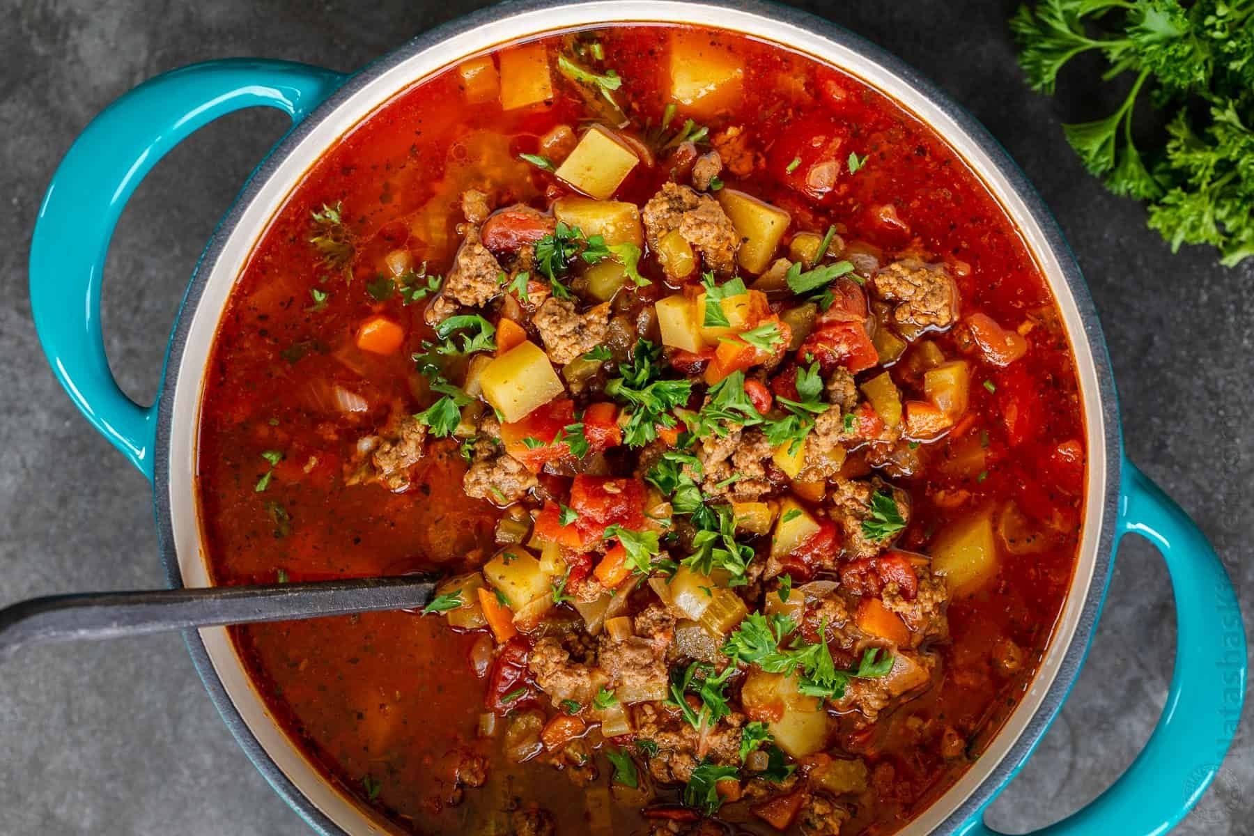 Crock Pot Hamburger Soup