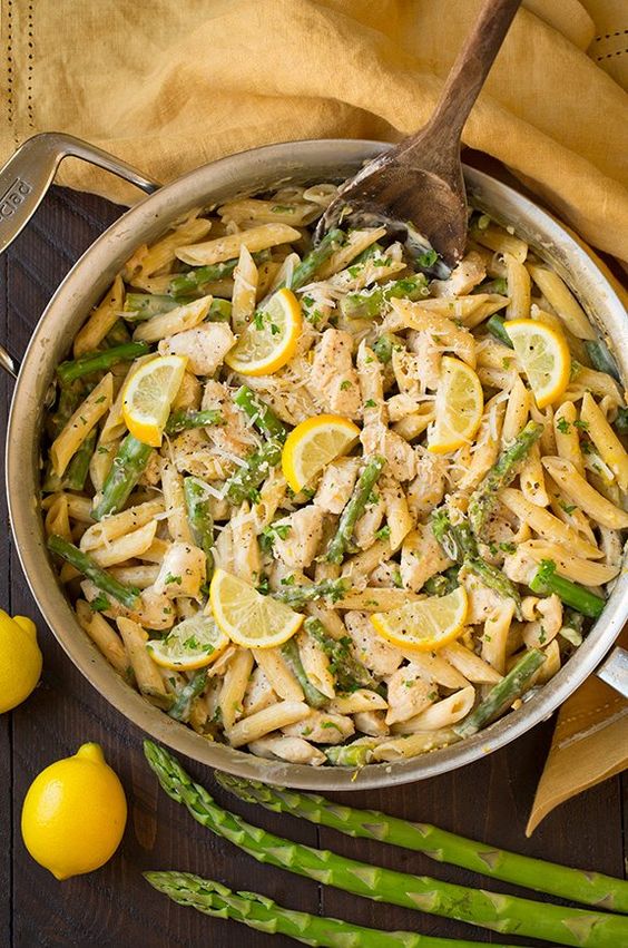 Lemon Chicken Asparagus Pasta