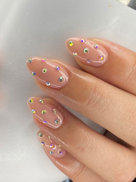 Jeweled Nail Art Idea 