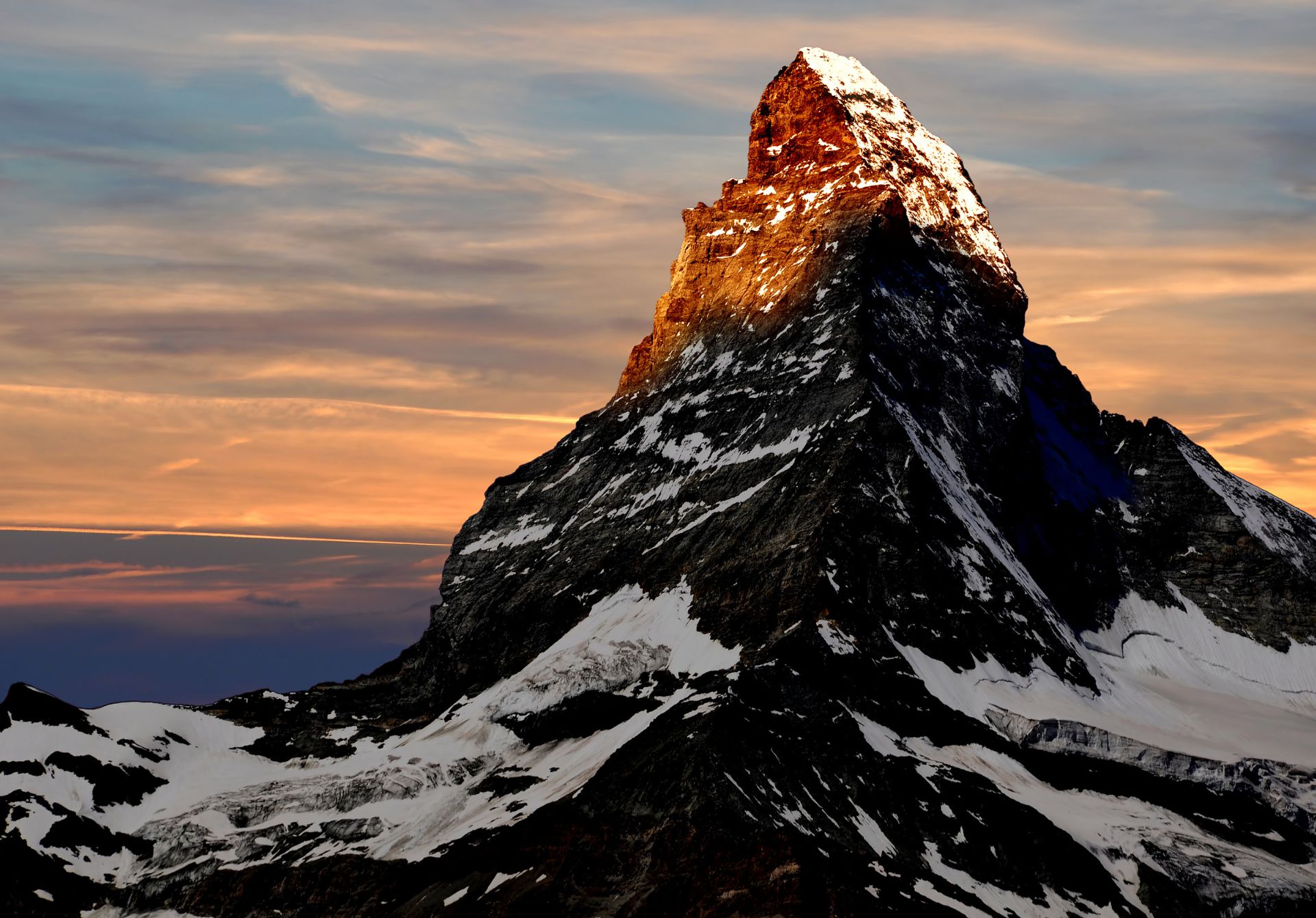 The Matterhorn, Swiss_French Border