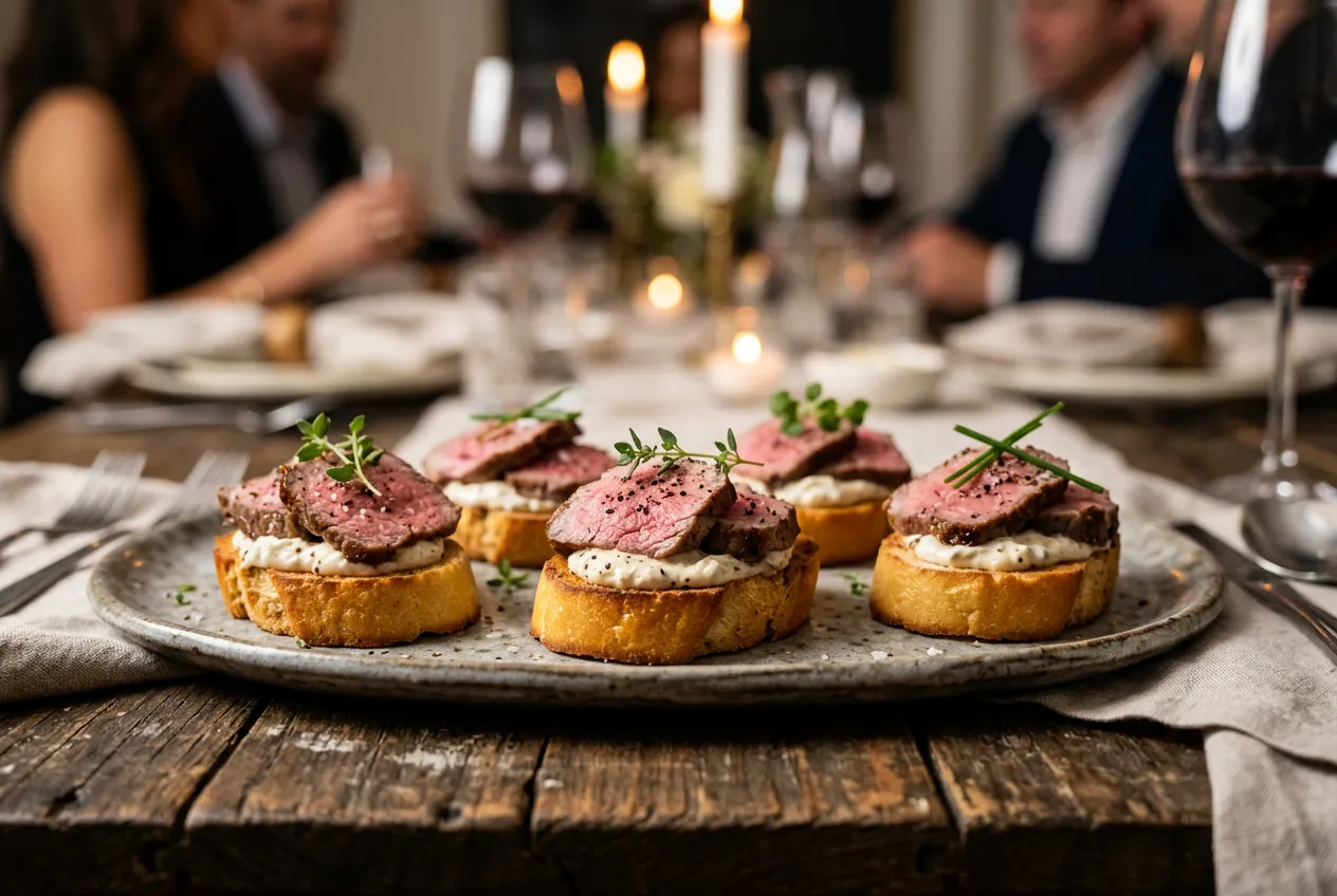 Beef Tenderloin Crostini