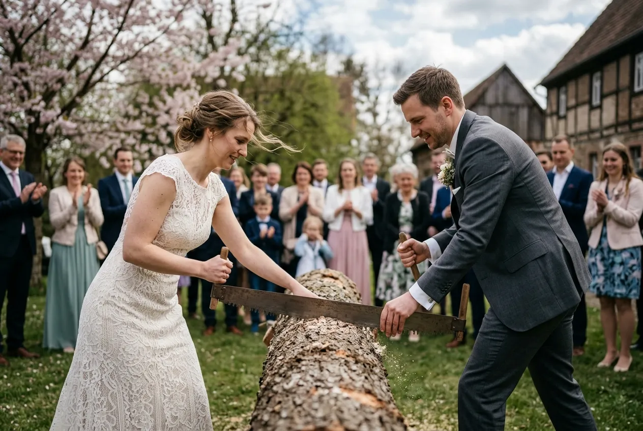 Germany's Log Sawing Ceremony