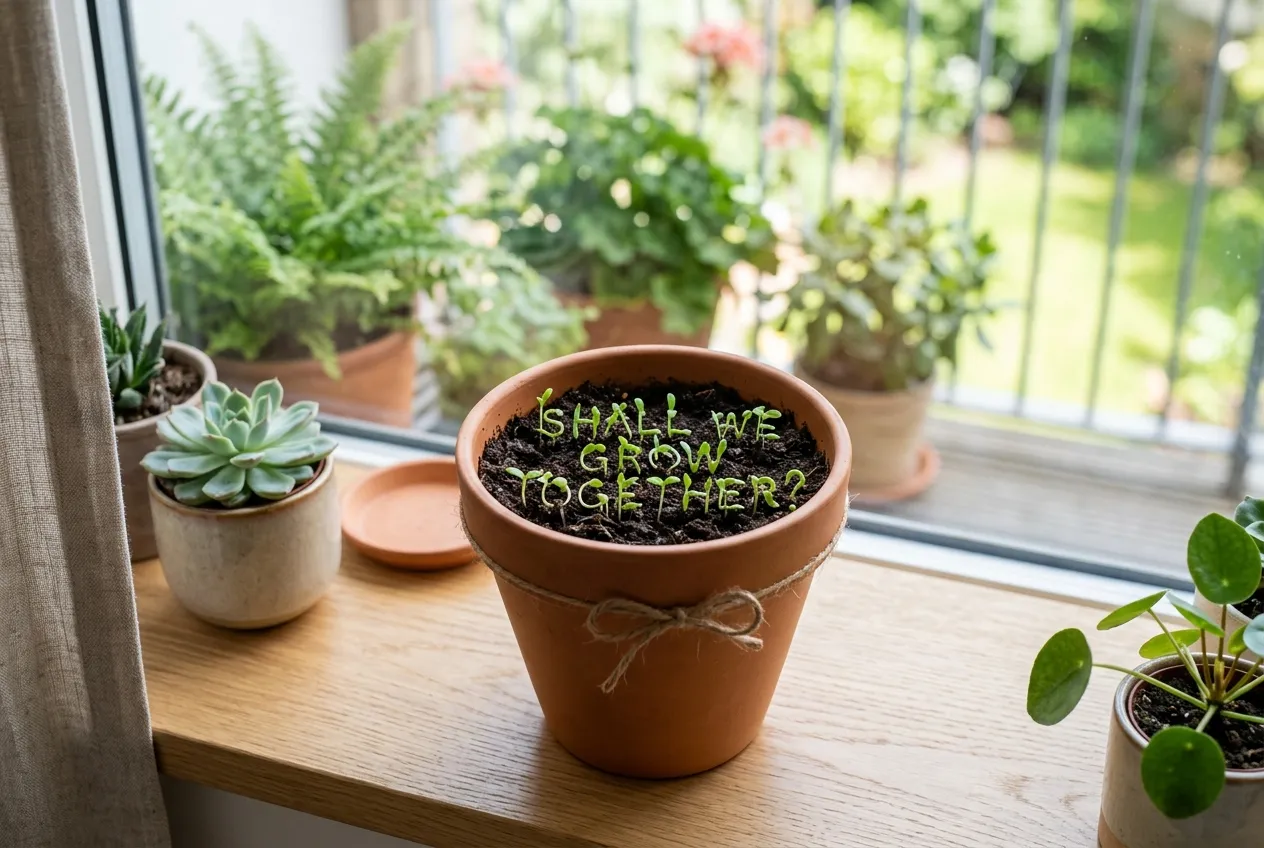 Plant Pot with Growing Message