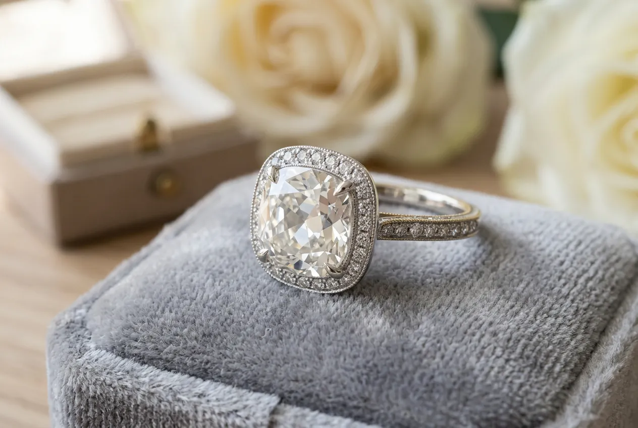 Antique Cushion Halo