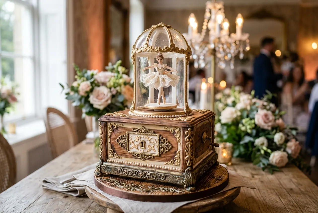 Antique Music Box Cake