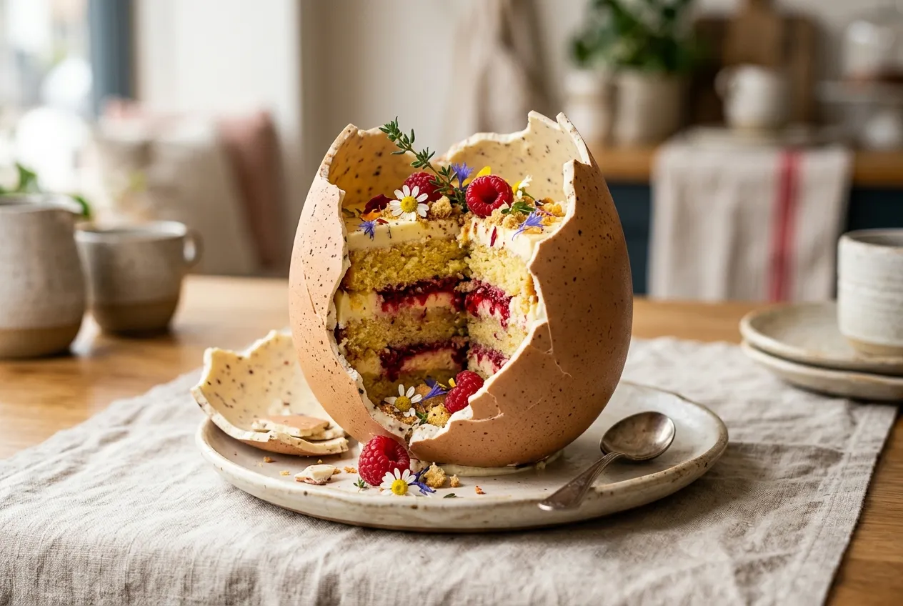 Broken Eggshell Cake