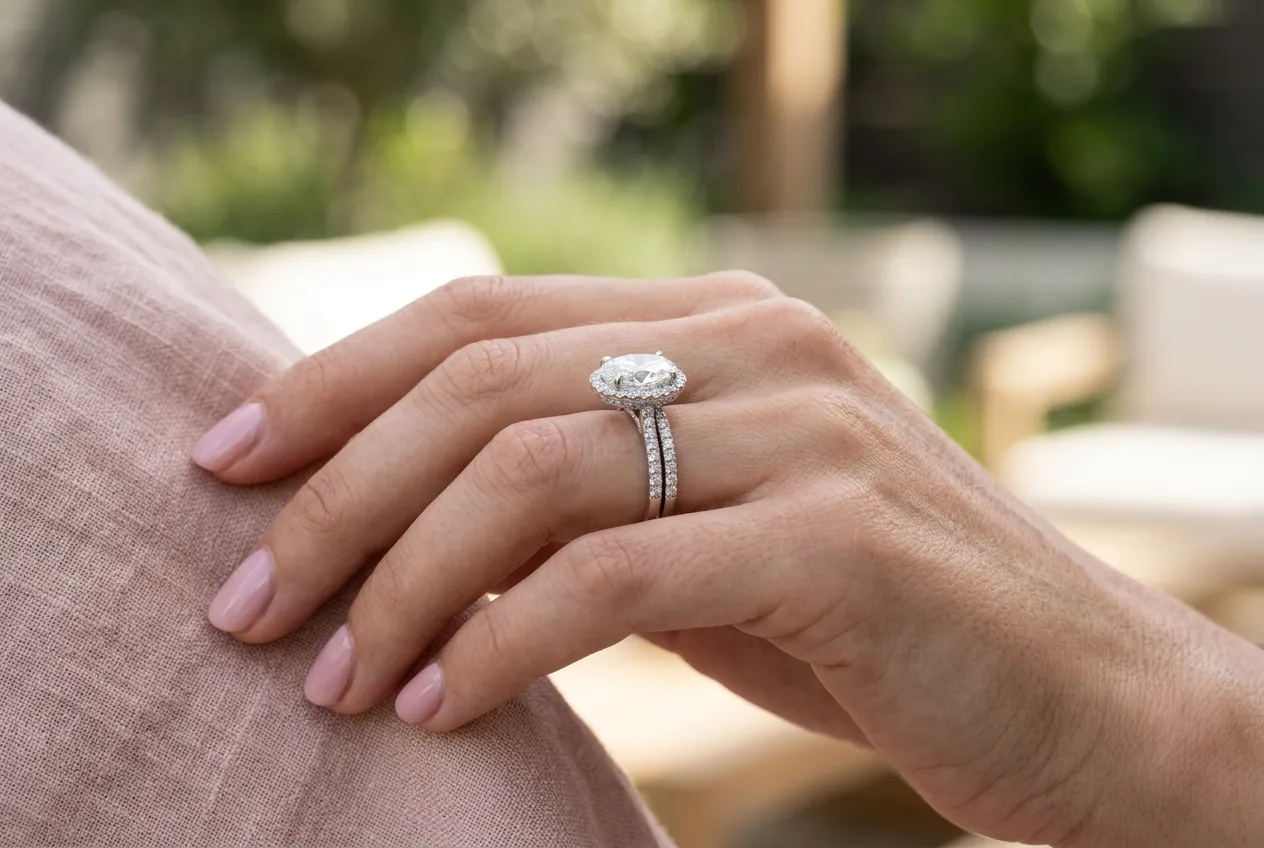 Oval Halo with Hidden Gems