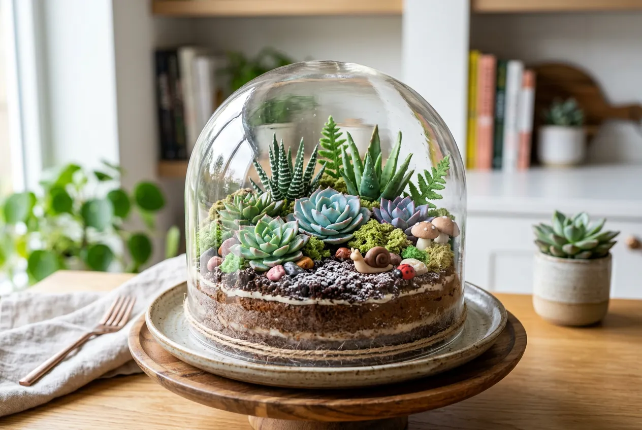 Terrarium Garden Cake