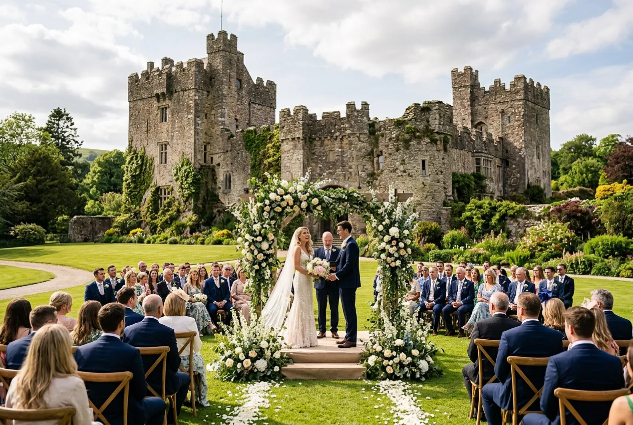The Princess Bride's Outdoor Castle Ceremony