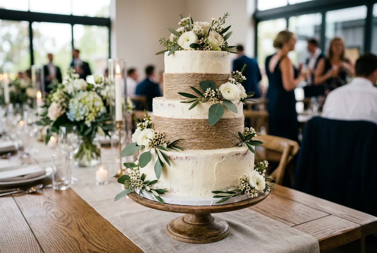 Twine-Wrapped Cake Layers