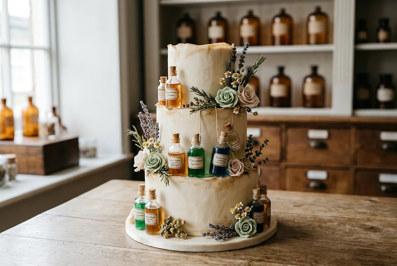 Vintage Apothecary Cake