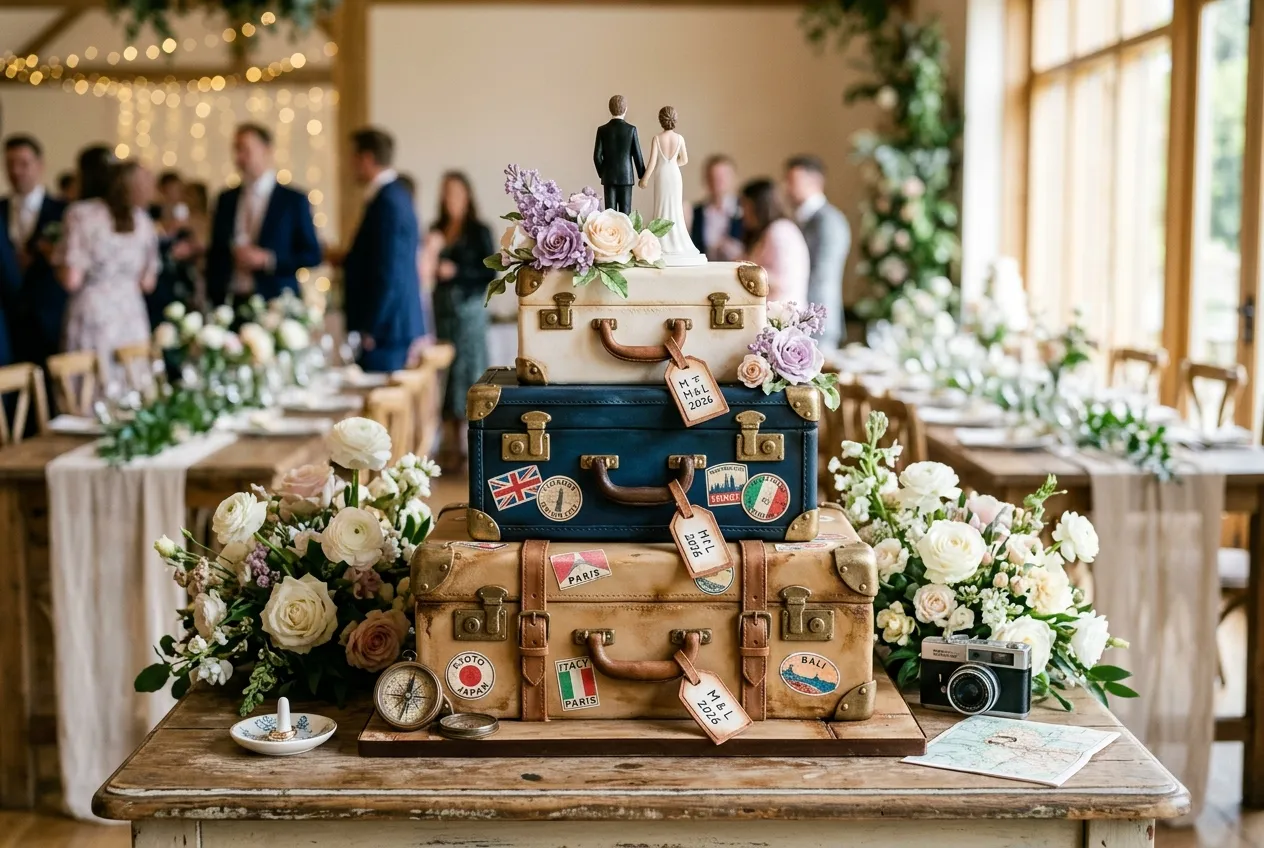Vintage Suitcase Stack Cake