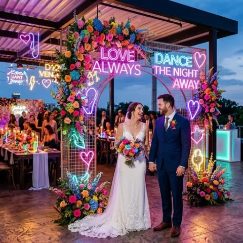 Image of 11 Ways to Plan a Neon Wedding