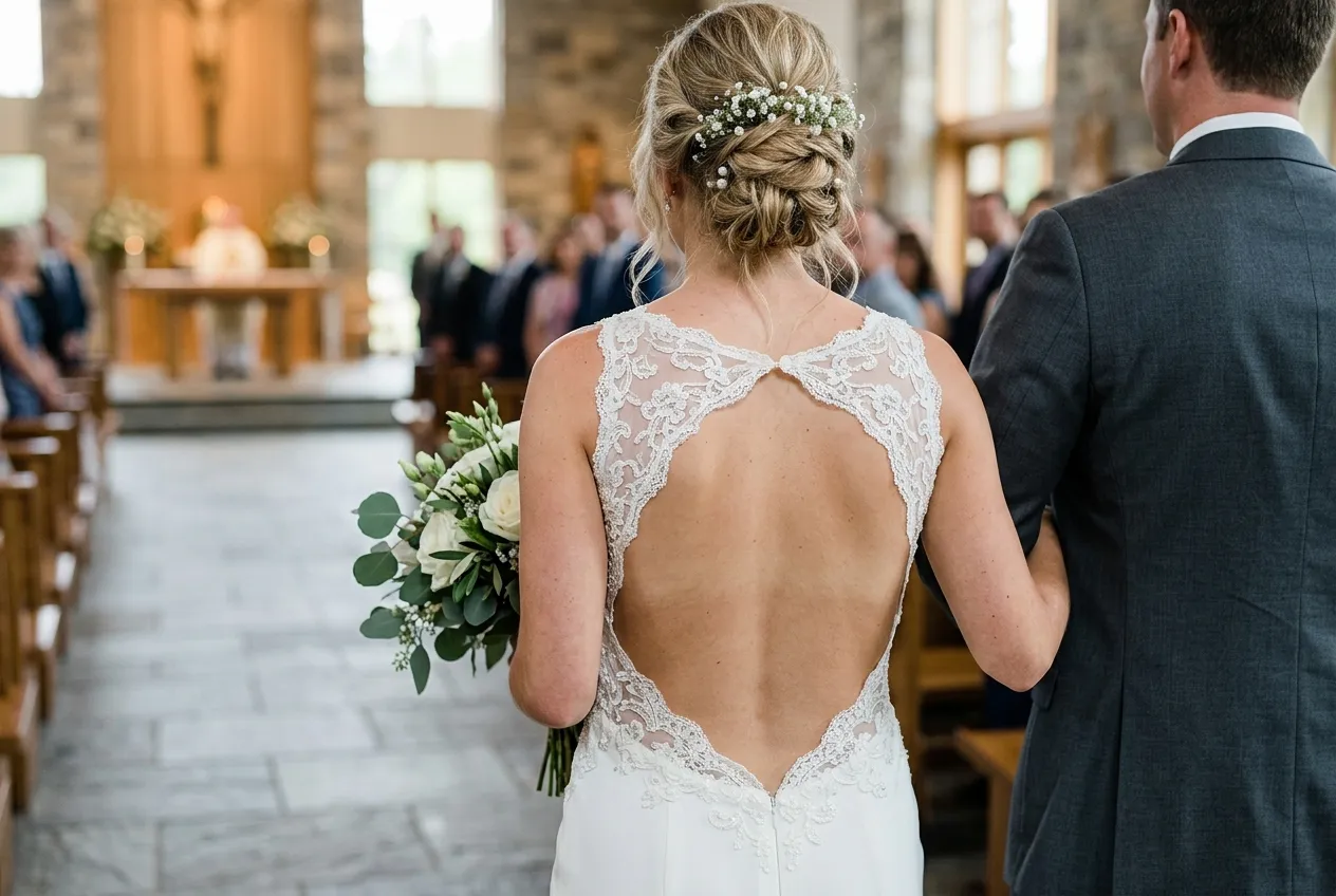 Backless Beauty with Lace Trim