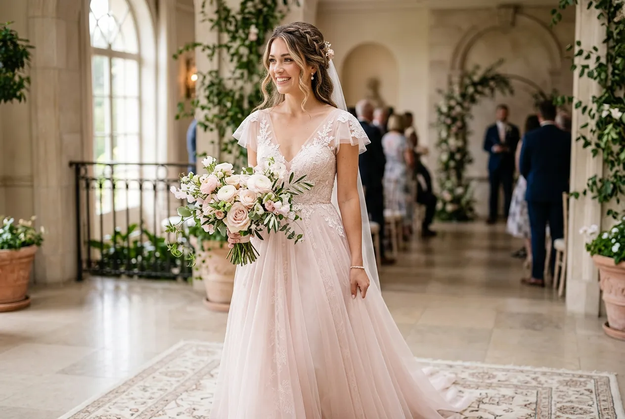 Soft Blush Pink Romantic Gown