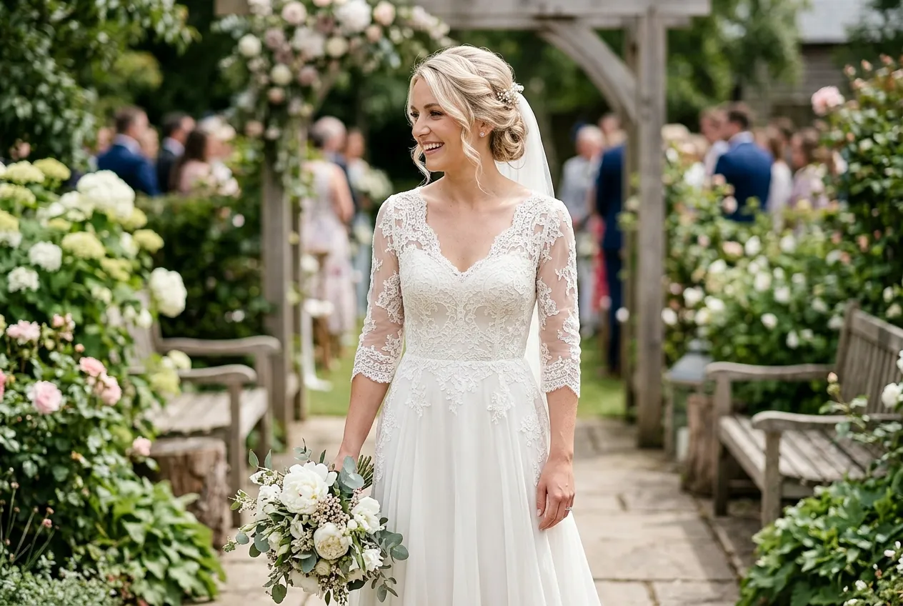 Vintage-Inspired Lace A-Line