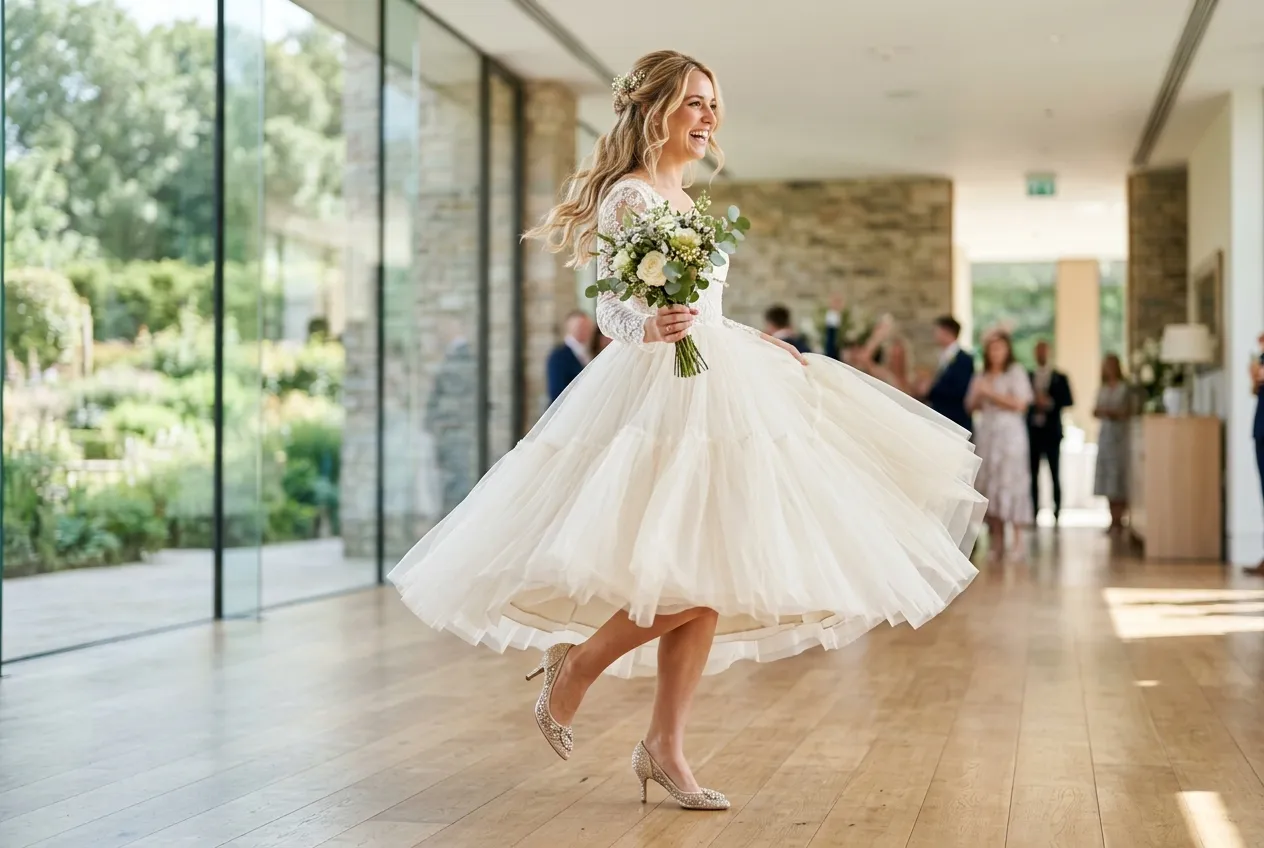 Whimsical Tea-Length Tulle