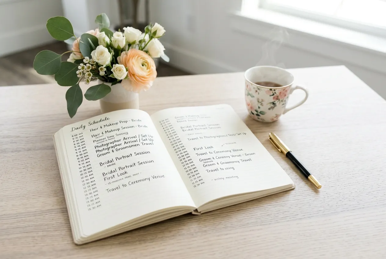Create a Day-Of Timeline in 15-Minute Blocks