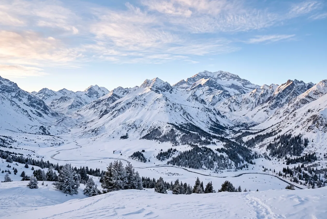 Snowy Mountain Landscape