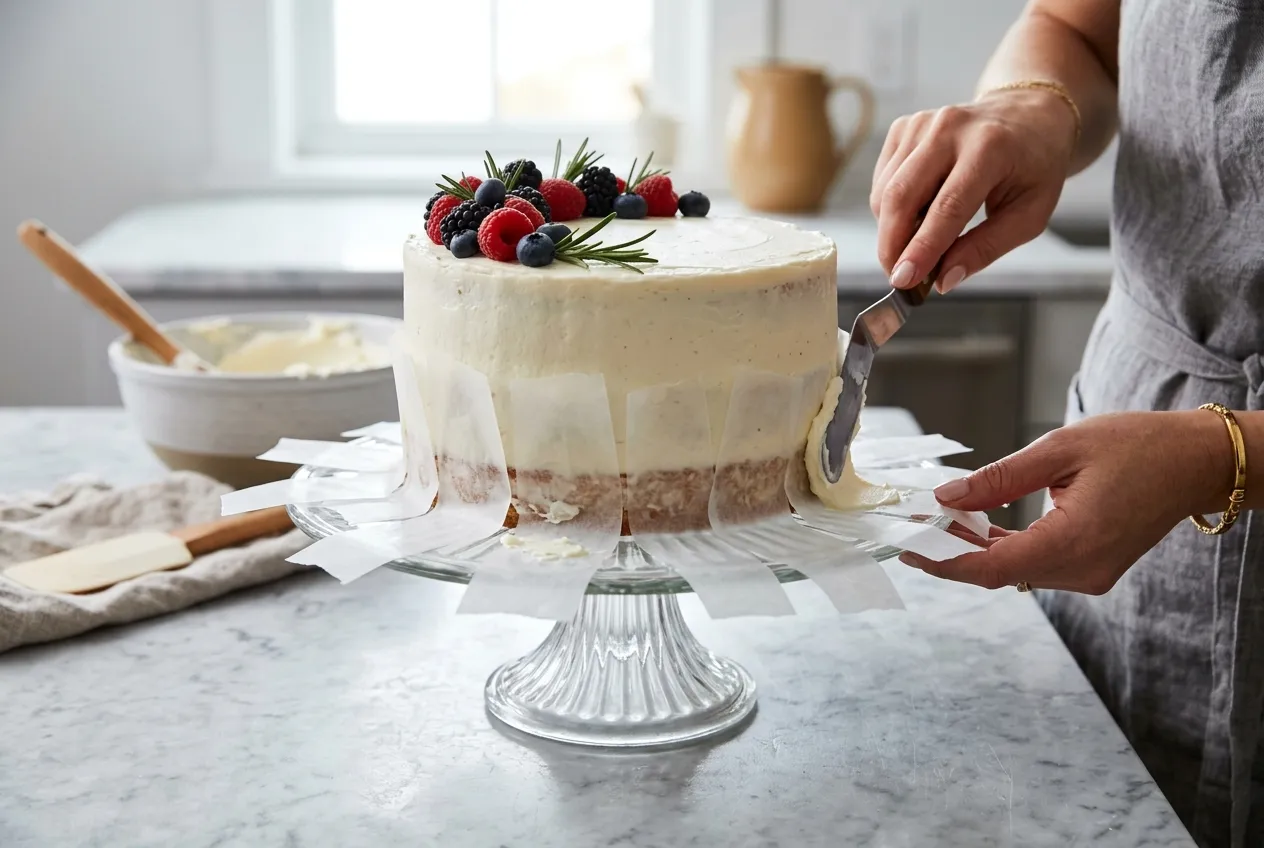 Use Wax Paper Under Your Cake Stand