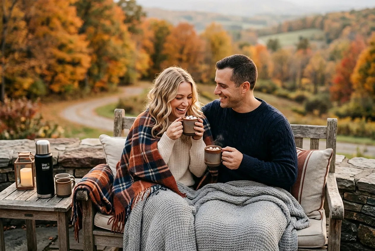 Cozy Up with Hot Cocoa and Blankets