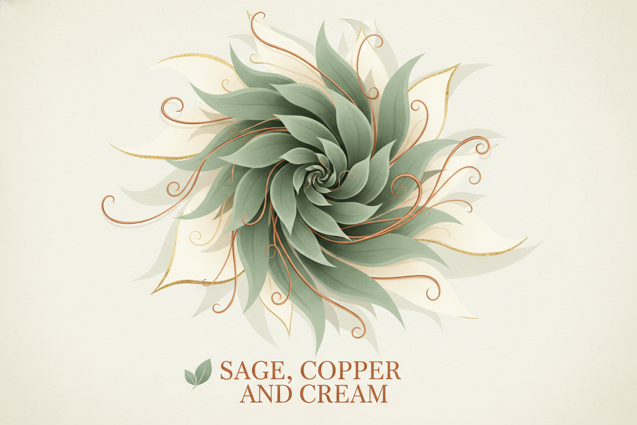 Sage, Copper, and Cream