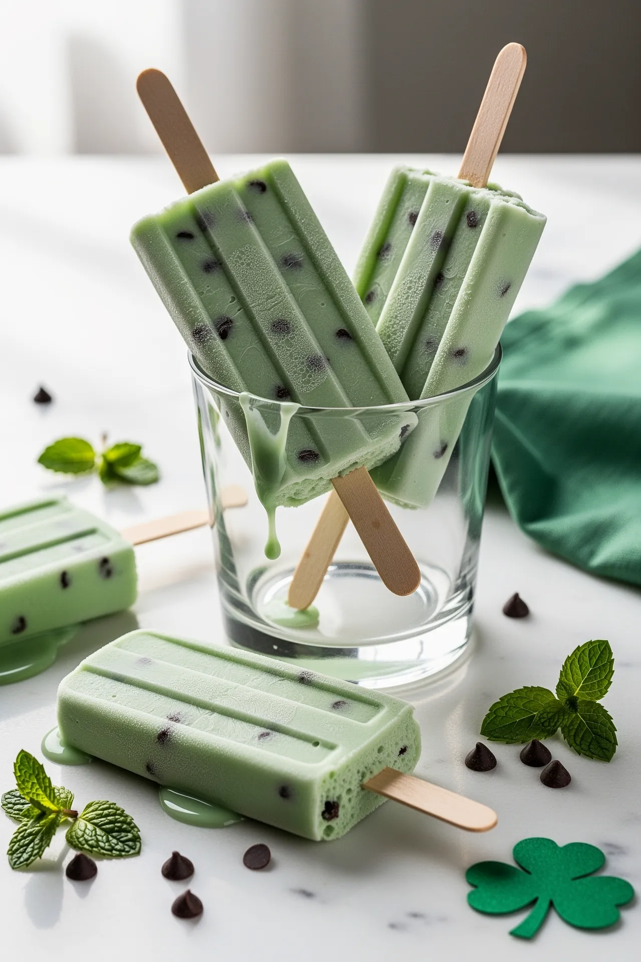 Shamrock Shake Popsicles