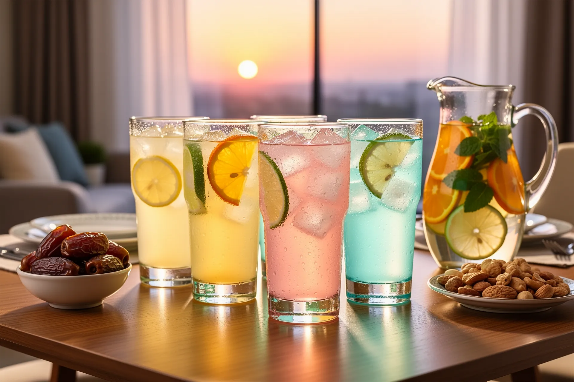 Stay hydrated with electrolyte-rich drinks during Iftar