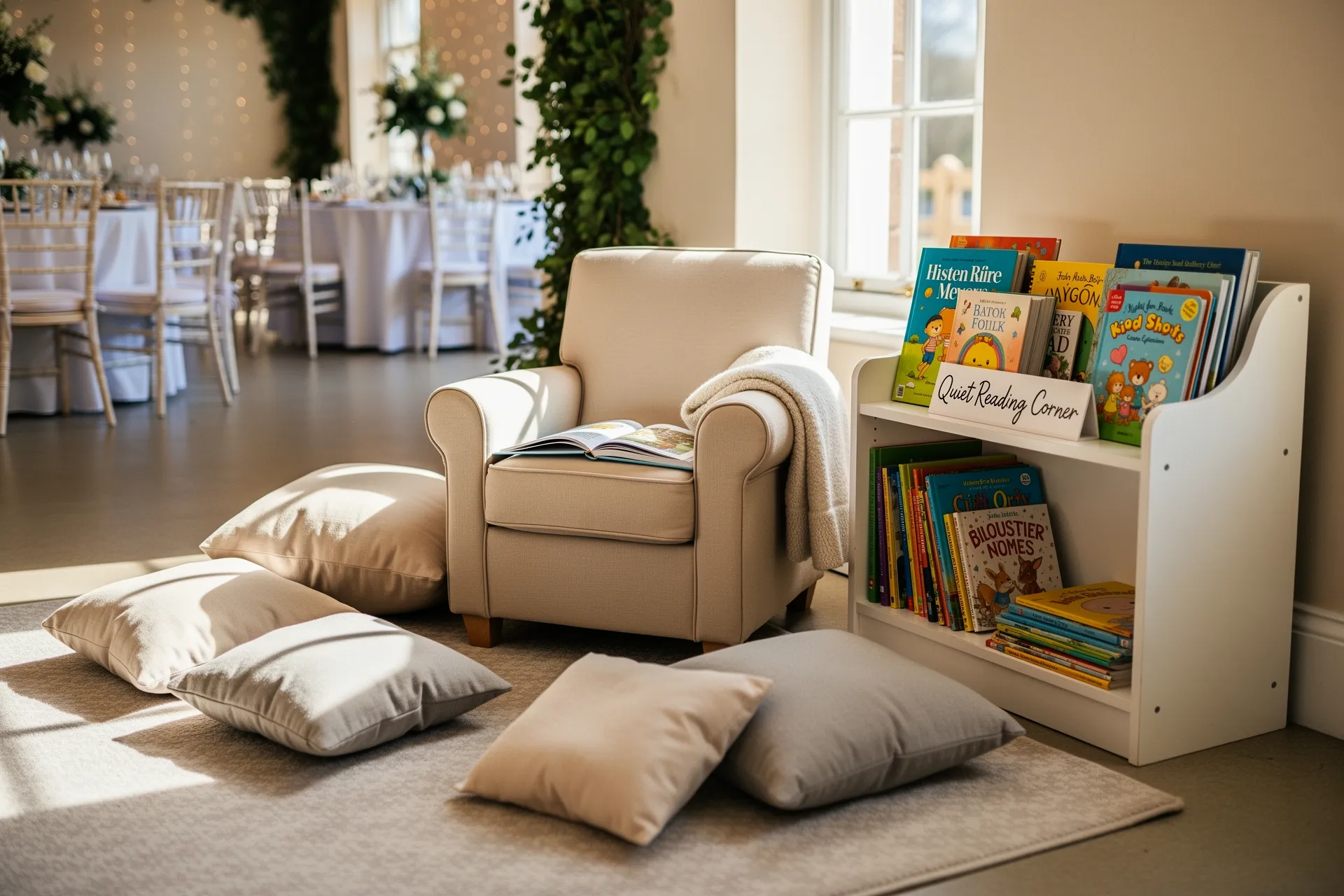 Create a quiet corner with books