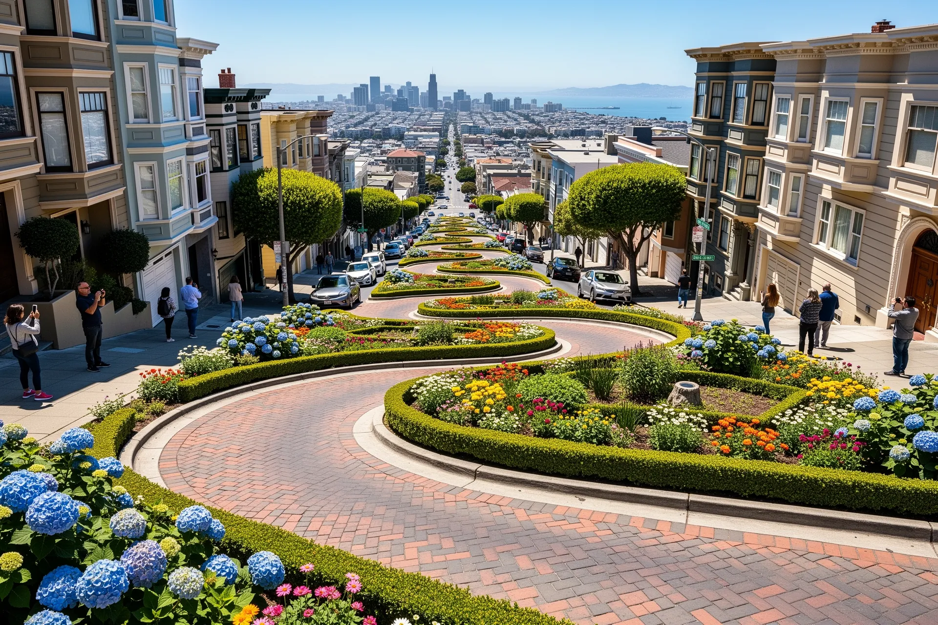 Lombard Street's Famous Curves