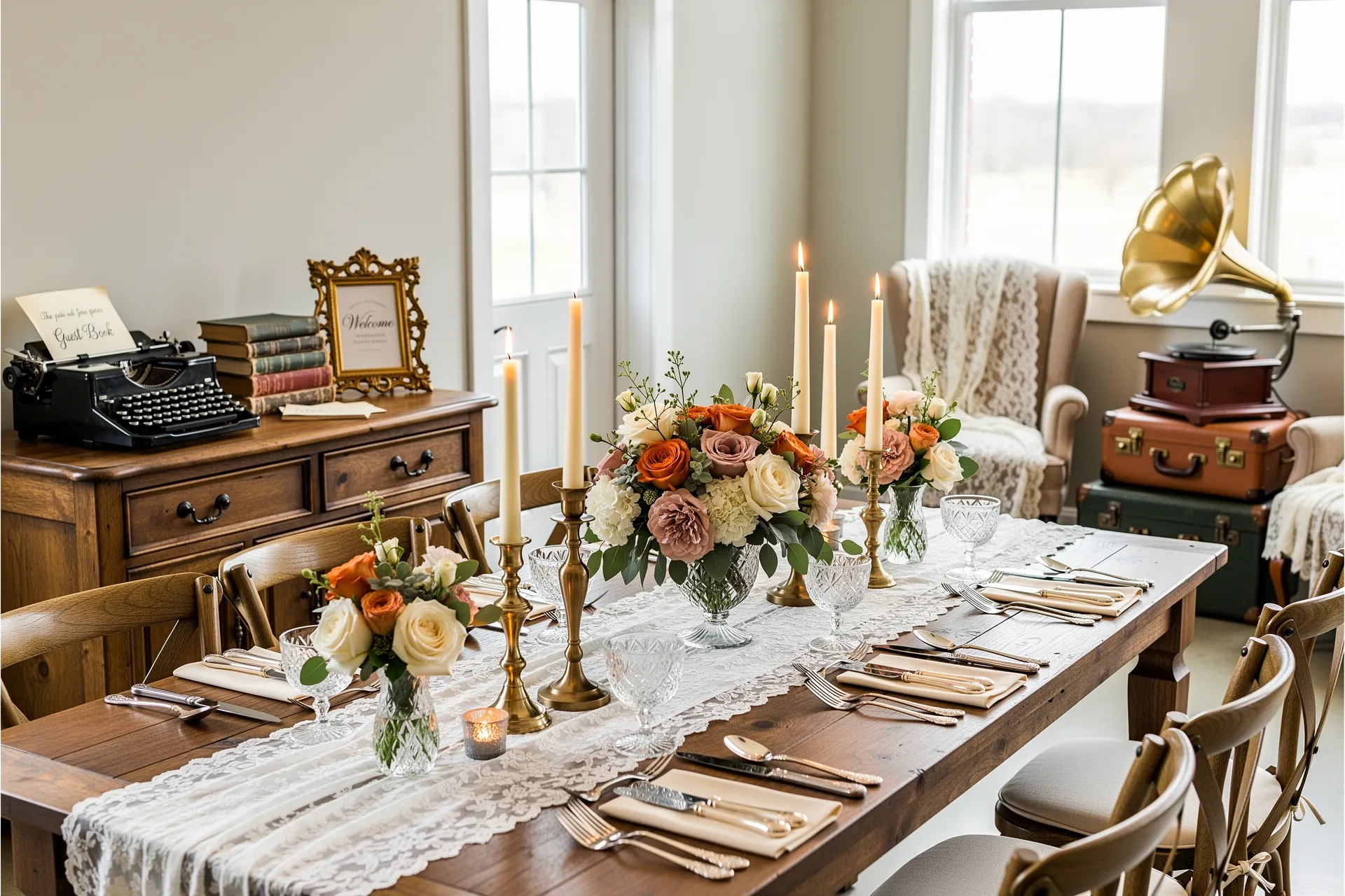 Vintage and antique decor elements