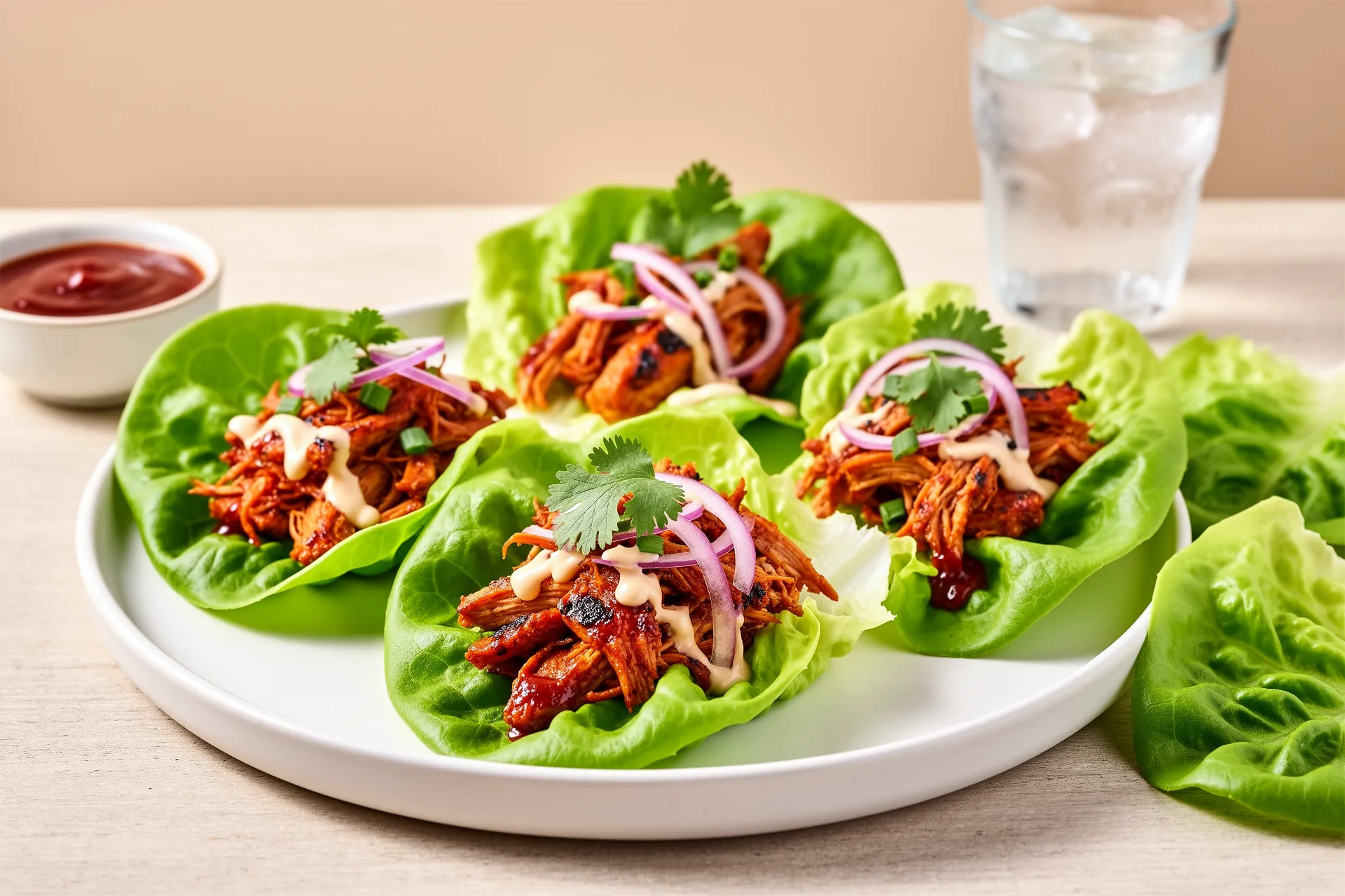 BBQ Chicken Lettuce Wraps