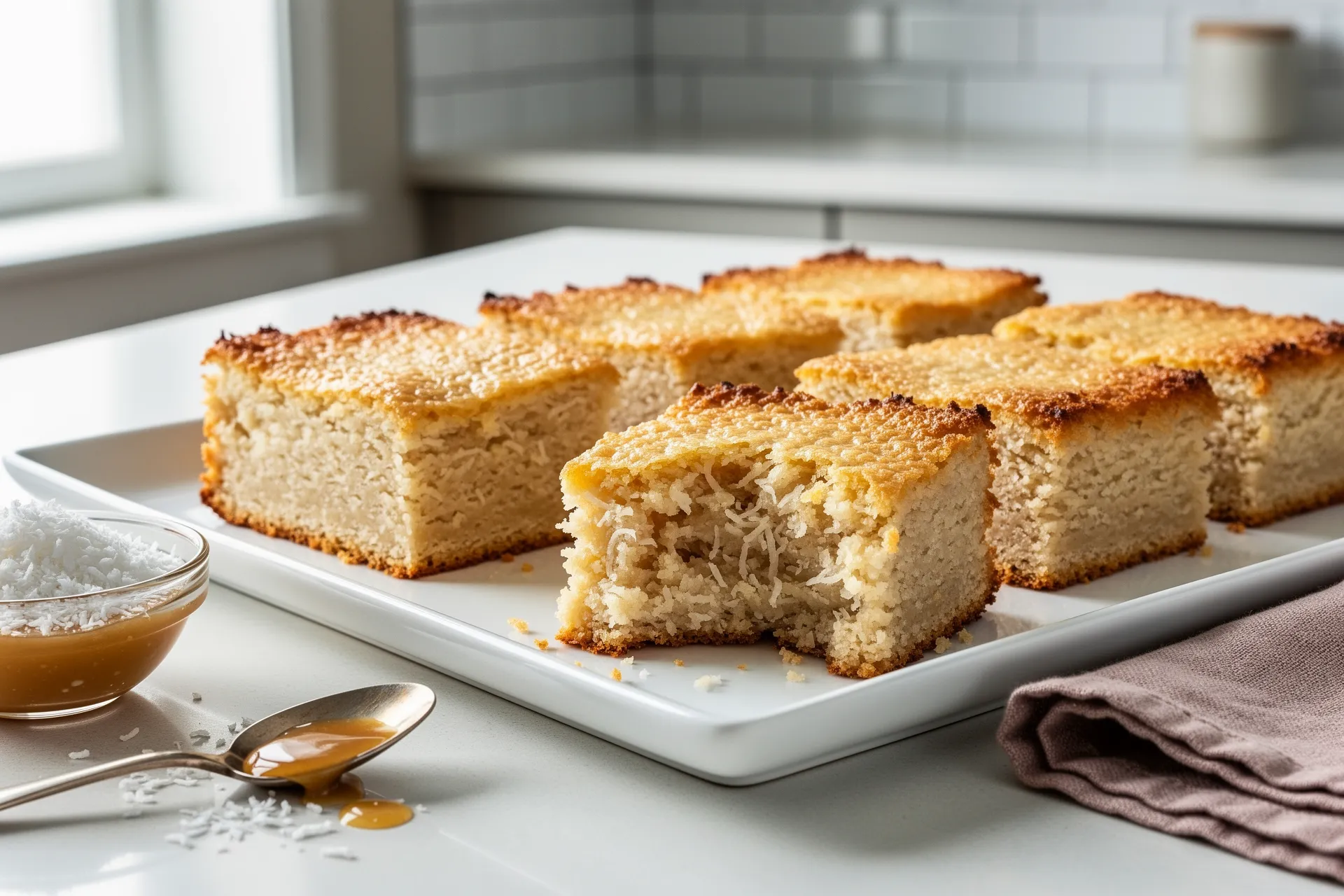 Coconut macaroon bars