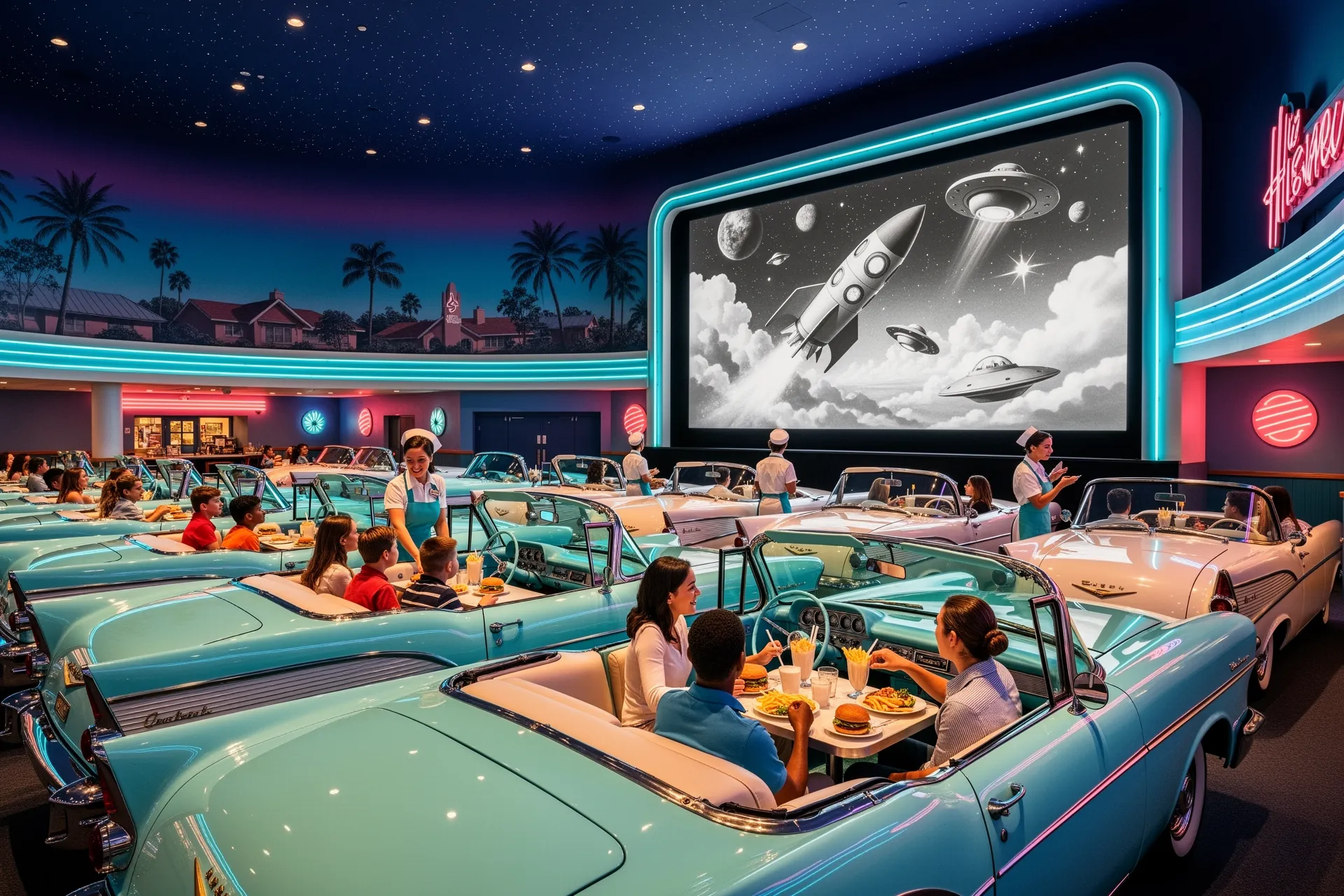 Sci-Fi Dine-In Theater Restaurant at Disney's Hollywood Studios
