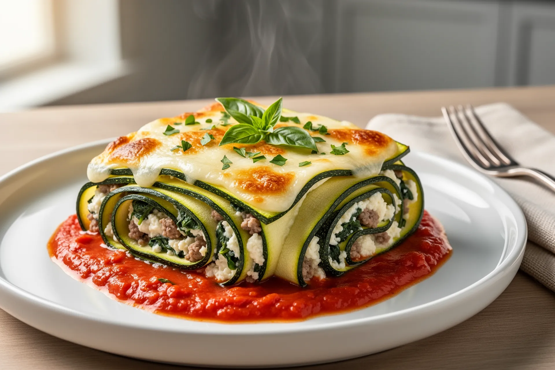 Zucchini Lasagna Roll-Ups
