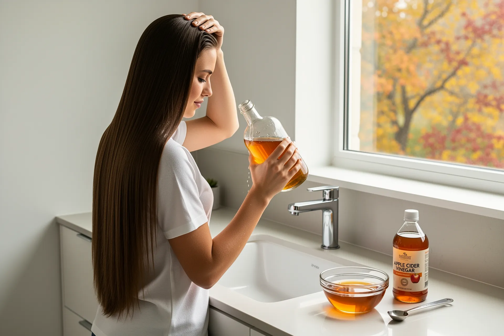 Apple cider vinegar rinse